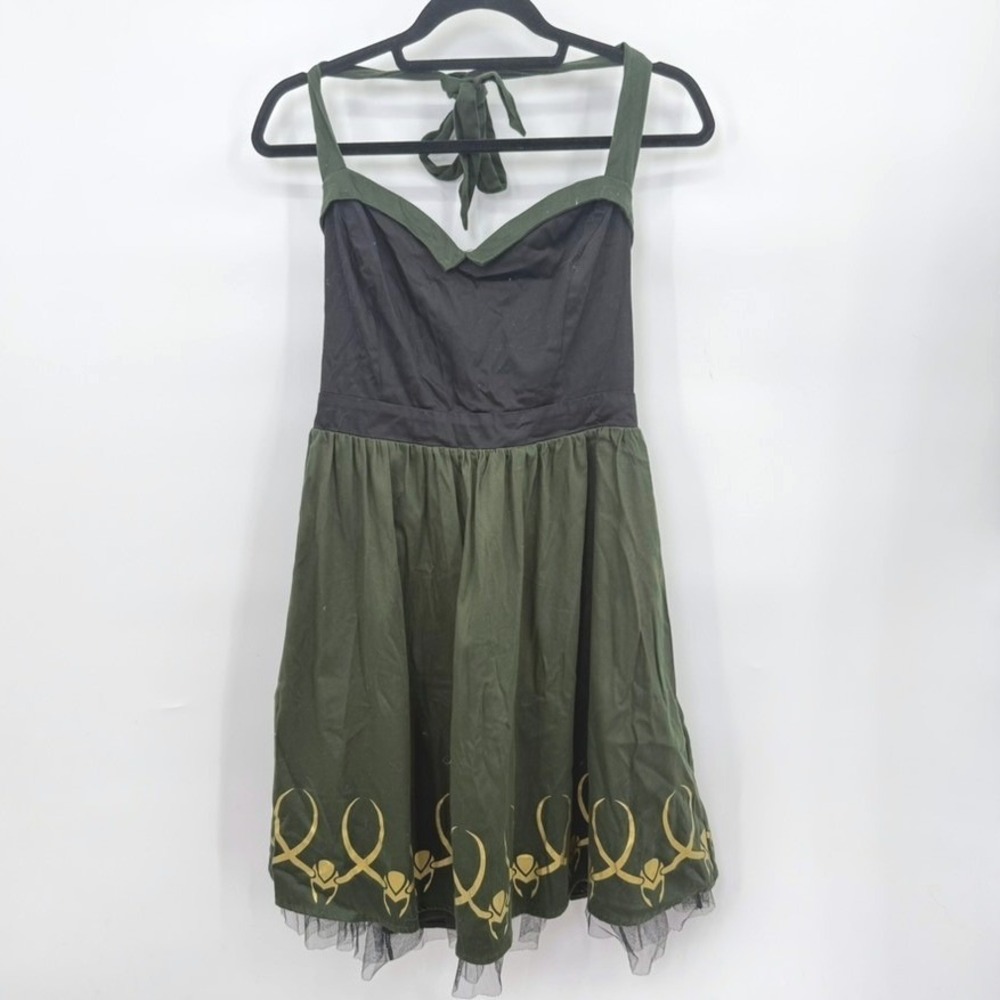 Marvel Her Universe Loki Halter Dress Women XL Cotton Cosplay Costume Geek Y2K